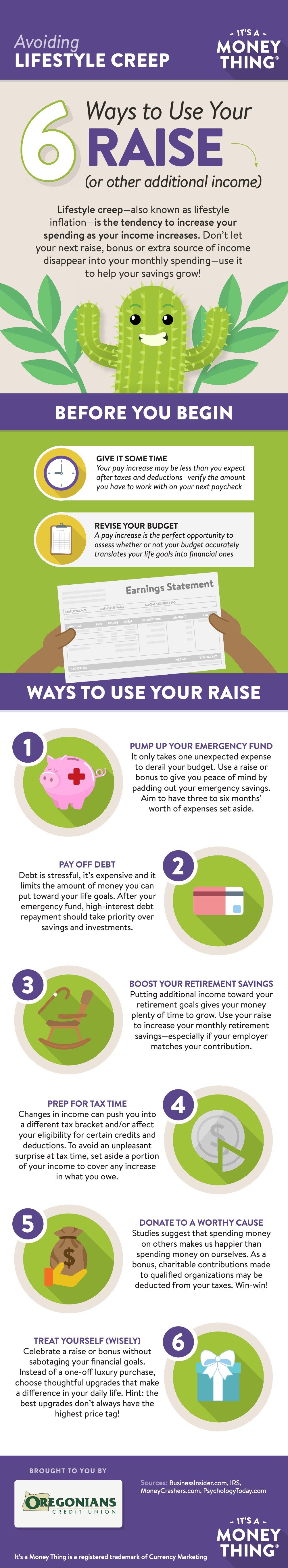 Avoiding Lifestyle Creep Infographic