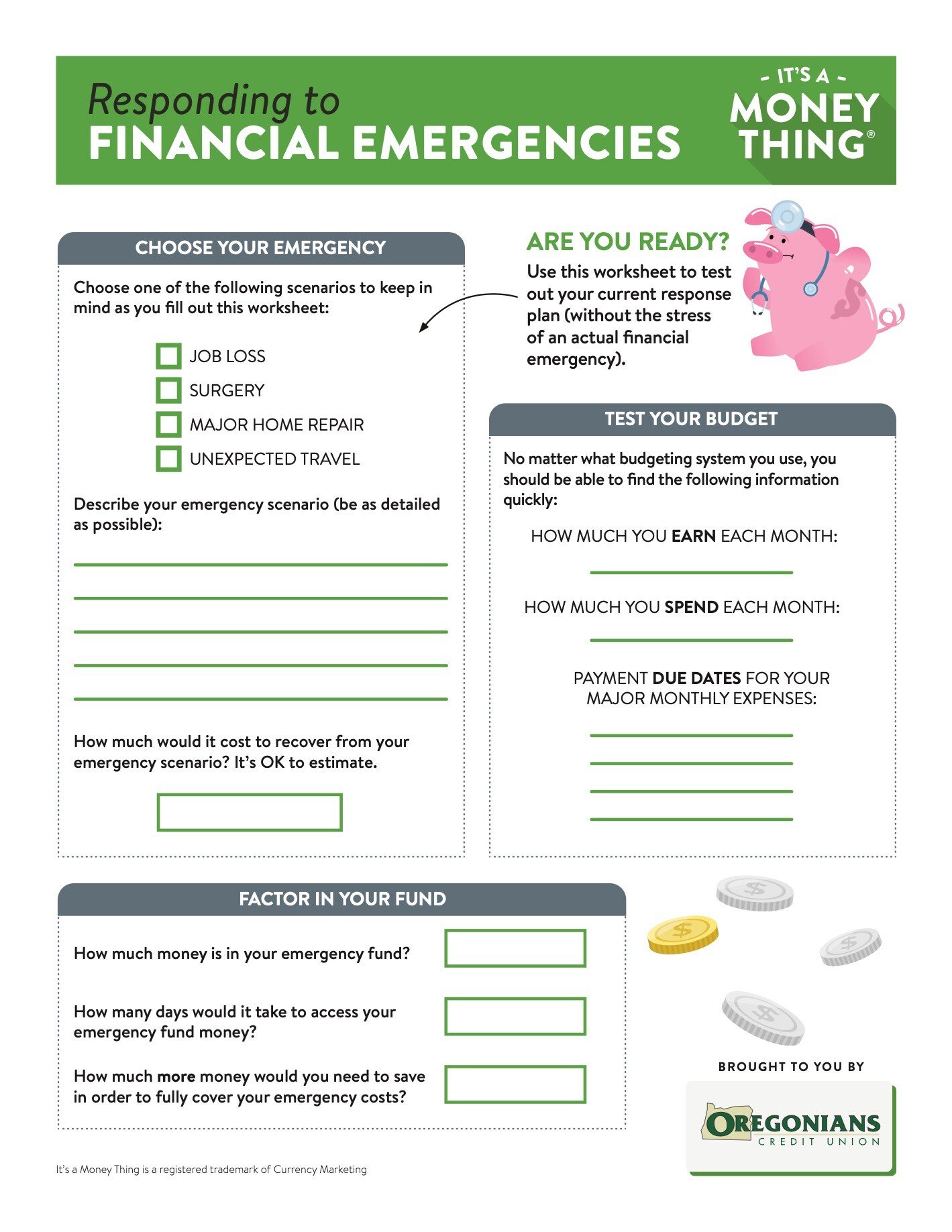 Responding to financial emergencies image - Handout image